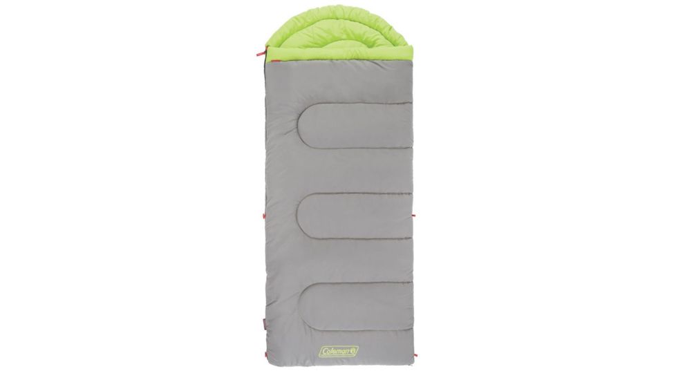 Coleman Dexter Point 40 Sleeping Bag,  Contoured Head, Gray / Green, 78 x 33 in 2000018128