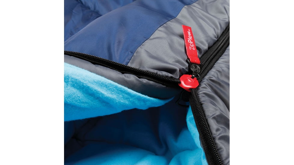 Coleman Dexter Point 40 Tall Sleeping Bag,  Contoured Head, Gray / Green, 82 x 33 in 2000018131