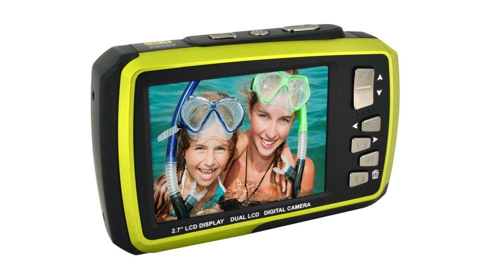 Coleman Duo 14.0 MP Underwater Digital &amp; Video Camera, Waterproof to 10 ft, Green 2V7WP-G