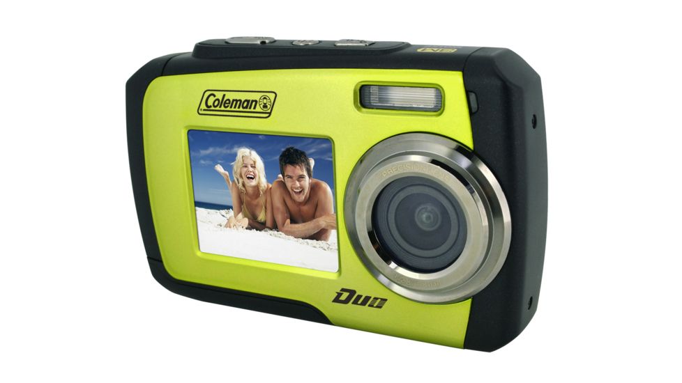 Coleman Duo 14.0 MP Underwater Digital &amp; Video Camera, Waterproof to 10 ft, Green 2V7WP-G