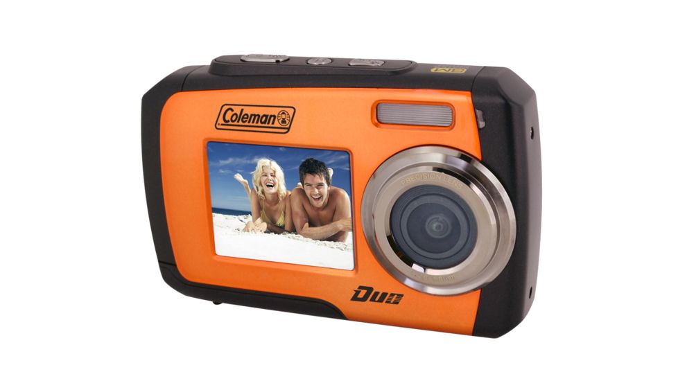 Coleman Duo 14.0 MP Underwater Digital &amp; Video Camera, Waterproof to 10 ft, Orange 2V7WP-O