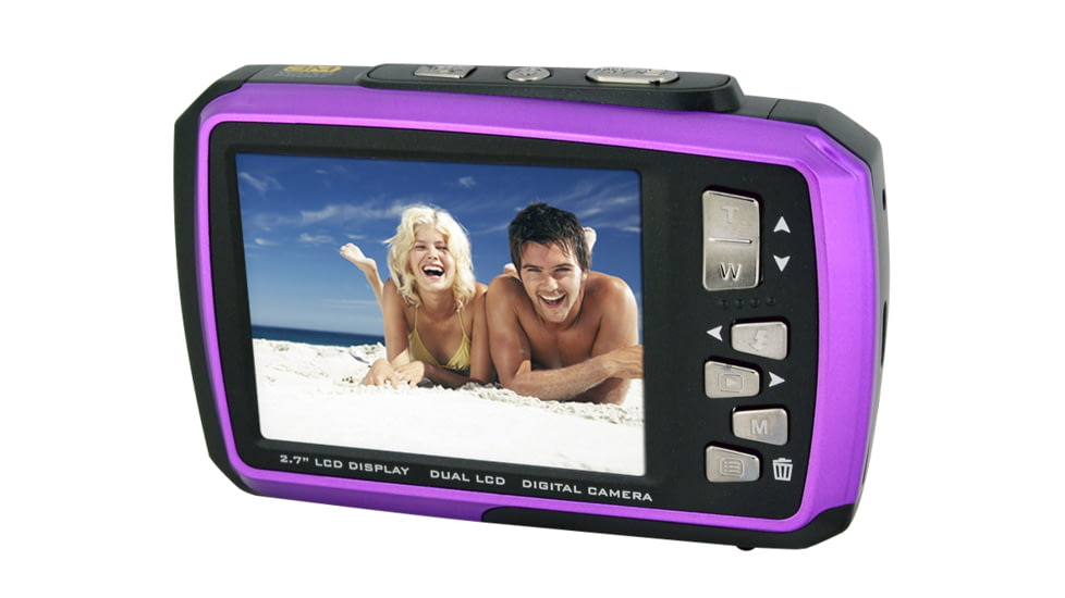 Coleman Duo 14.0 MP Underwater Digital &amp; Video Camera, Waterproof to 10 ft, Purple 2V7WP-P