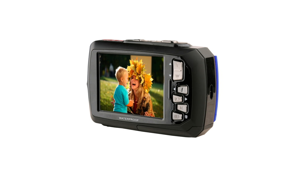 Coleman Duo2 20.0 MP Underwater Digital &amp; Video Camera, Waterproof to 10 ft w/Dual LCD Screens, Blue 2V9WP-BL