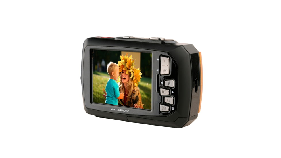 Coleman Duo2 20.0 MP Underwater Digital &amp; Video Camera, Waterproof to 10 ft w/Dual LCD Screens, Orange 2V9WP-O