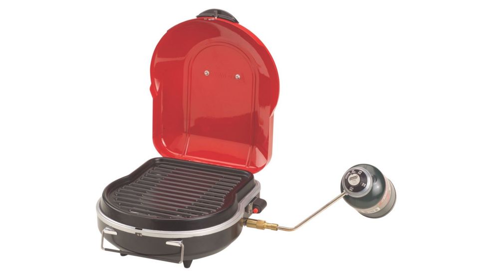 Coleman EI Fold N Go 1-Burner Propane Grill, Red, CM1010910002-1