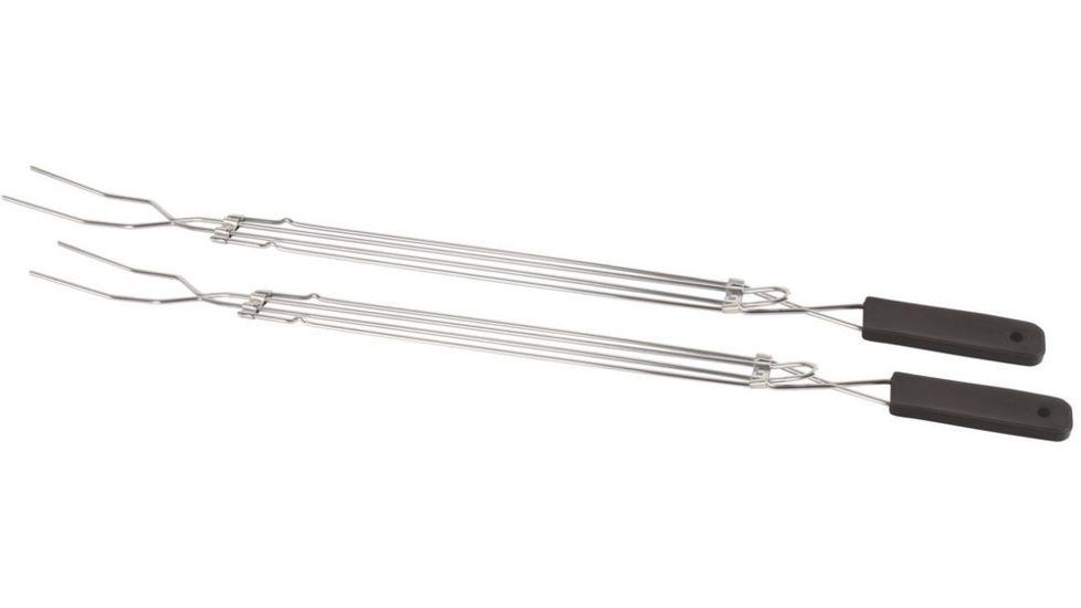 Coleman Extendable Cooking Fork, Pack of 2, Vinyl Handle, Black Handle Extends 22 in to 30 in 2000014513