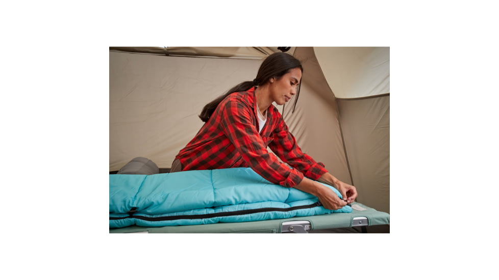 Coleman Flatlands Sleeping Bag, 50F, Blue Hydra, CM1010410016-18