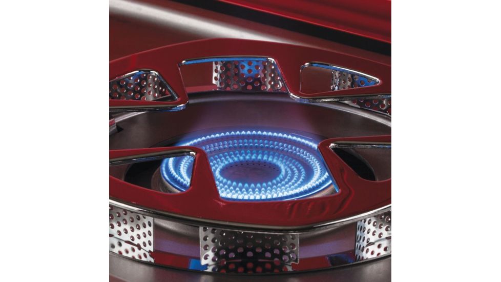 Coleman Fyre Major  Hyperflame 2 Burner Propane Camping Stove, Telescoping Legs, Red / Black 2000020104