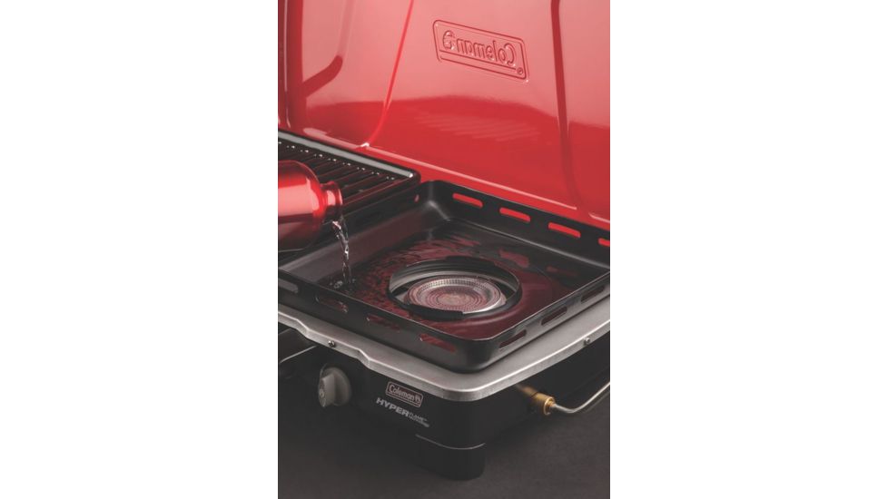 Coleman FyreSargeant 3-in-1 Propane 2-Burner Camping Stove, Black / Red 2000017463