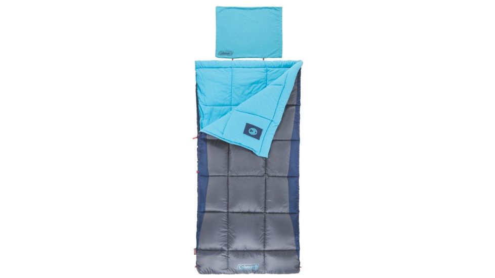 Coleman Heaton Peak 30 Big-N-Tall Sleeping Bag, Machine Washable, Blue, 81 x 39 in 2000018518