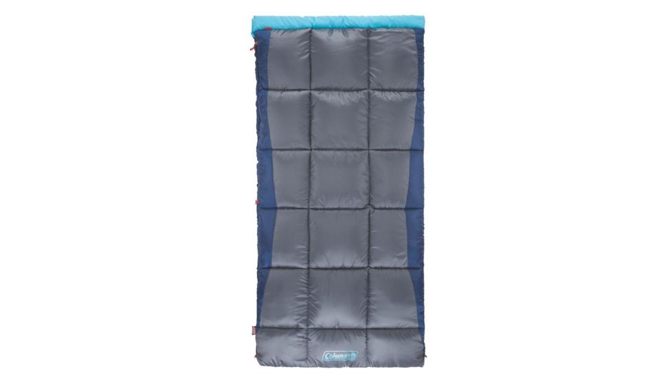 Coleman Heaton Peak 30 Big-N-Tall Sleeping Bag, Machine Washable, Blue, 81 x 39 in 2000018518