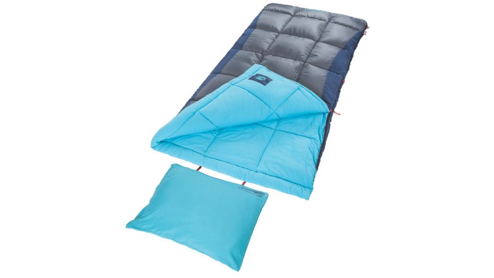 Coleman Heaton Peak 30 Big-N-Tall Sleeping Bag, Machine Washable, Blue, 81 x 39 in 2000018518