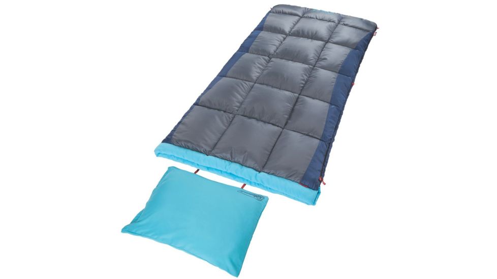 Coleman Heaton Peak 30 Big-N-Tall Sleeping Bag, Machine Washable, Blue, 81 x 39 in 2000018518