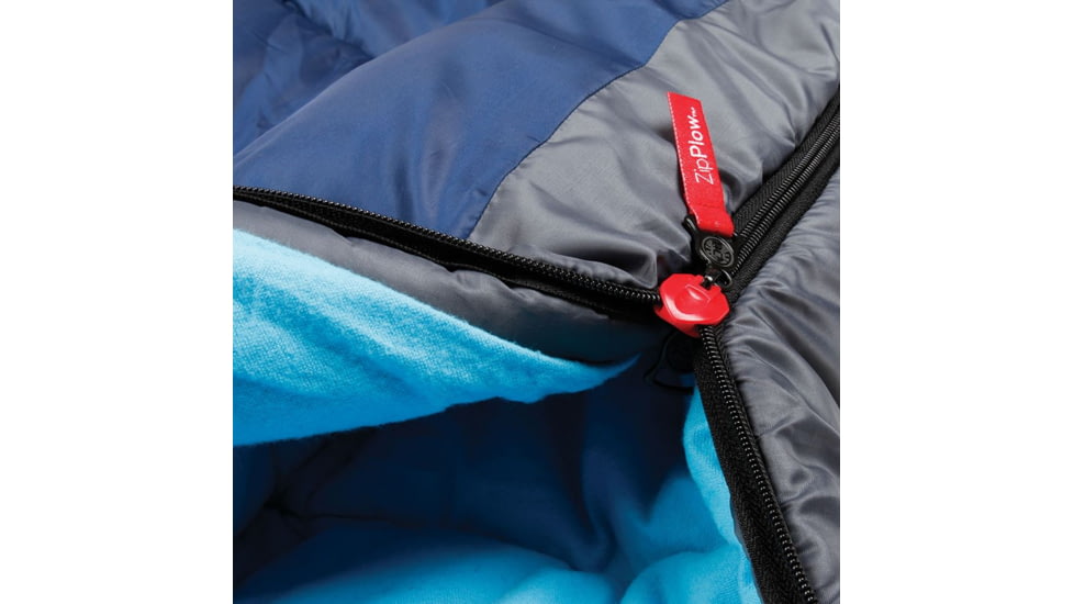 Coleman Heaton Peak 30 Sleeping Bag,  Detachable Pillow Sleeve, Blue, 75 x 33 in 2000018512