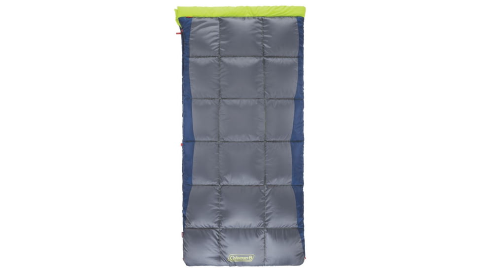 Coleman Heaton Peak 40 Big-N-Tall Sleeping Bag, Machine Washable, Blue / Green, 81 x 39 in 2000018517