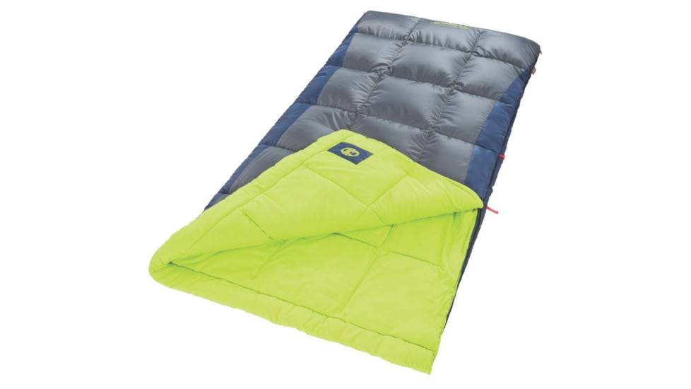 Coleman Heaton Peak 40 Big-N-Tall Sleeping Bag, Machine Washable, Blue / Green, 81 x 39 in 2000018517