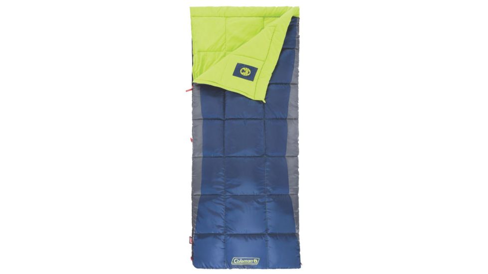 Coleman Heaton Peak 40 Tall  Sleeping Bag, Detachable Pillow Sleeve, Blue / Green, 79 X 33 IN 2000018514