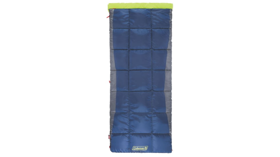 Coleman Heaton Peak 40 Tall  Sleeping Bag, Detachable Pillow Sleeve, Blue / Green, 79 X 33 IN 2000018514