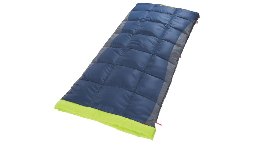 Coleman Heaton Peak 40 Tall  Sleeping Bag, Detachable Pillow Sleeve, Blue / Green, 79 X 33 IN 2000018514