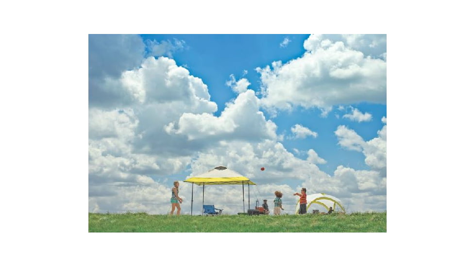 Coleman Instant Eaved Canopy Shelter, Center Height 8 ft 8 in, White / Yellow, 10 ft x 10 ft 2000014346