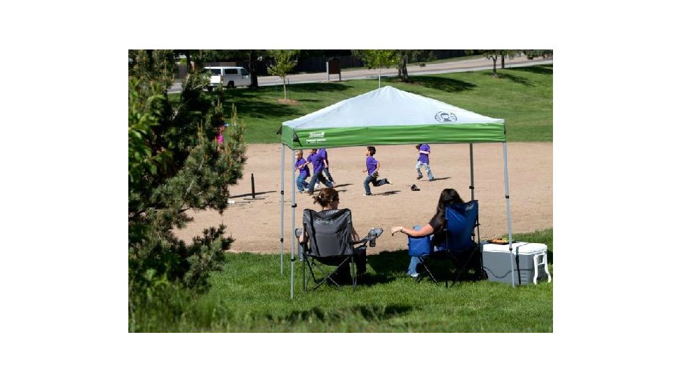Coleman Instant Sun Canopy Shelter, White / Green, 7 ft x 5 ft 2000012221