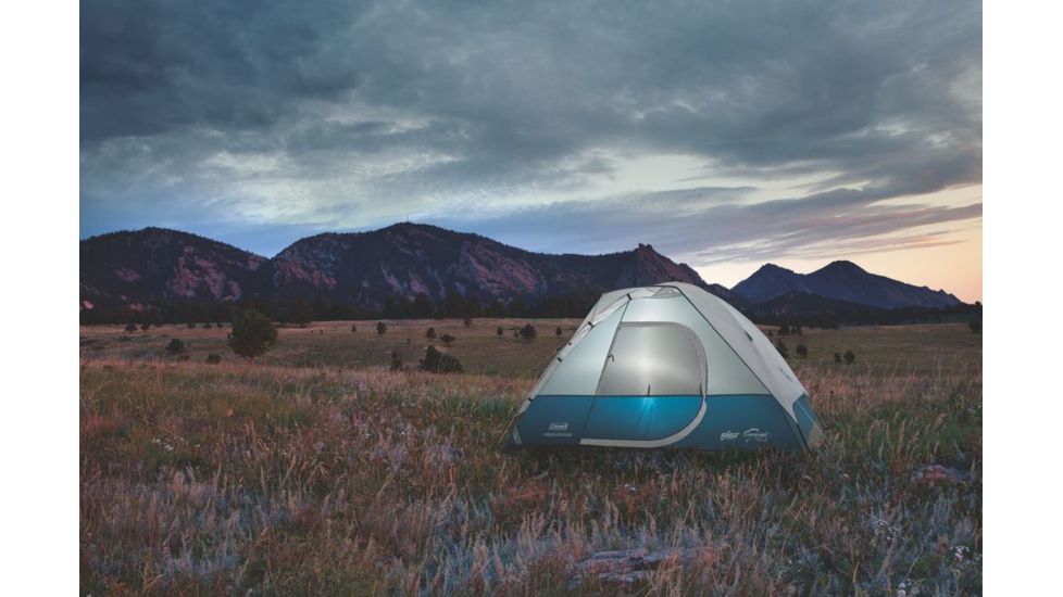 Coleman Longs Peak Fast Pitch 4-Person Dome Tent W/ Rainfly, Blue, 9 x 7 ft 2000018141