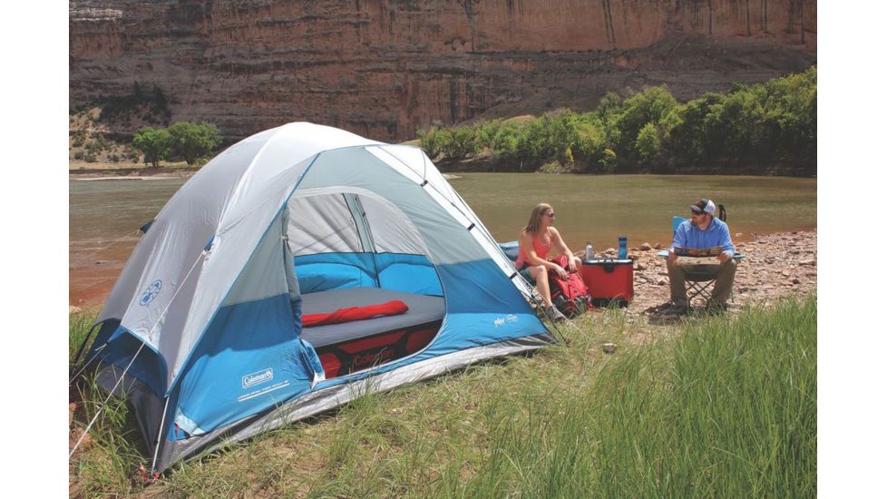 Coleman Longs Peak Fast Pitch 4-Person Dome Tent W/ Rainfly, Blue, 9 x 7 ft 2000018141