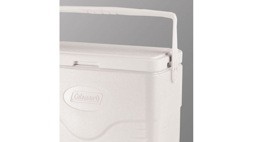 Coleman Marine 28 Quart Cooler, Antimicrobial Liner, Holds 39 Cans, White, Exterior Dimensions - 19.7 x 12.01 x 13.69 in 6278-763