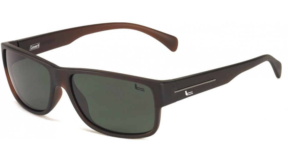 Coleman Marlon Sunglasses - Brown Frame and Green Lens 842749030739