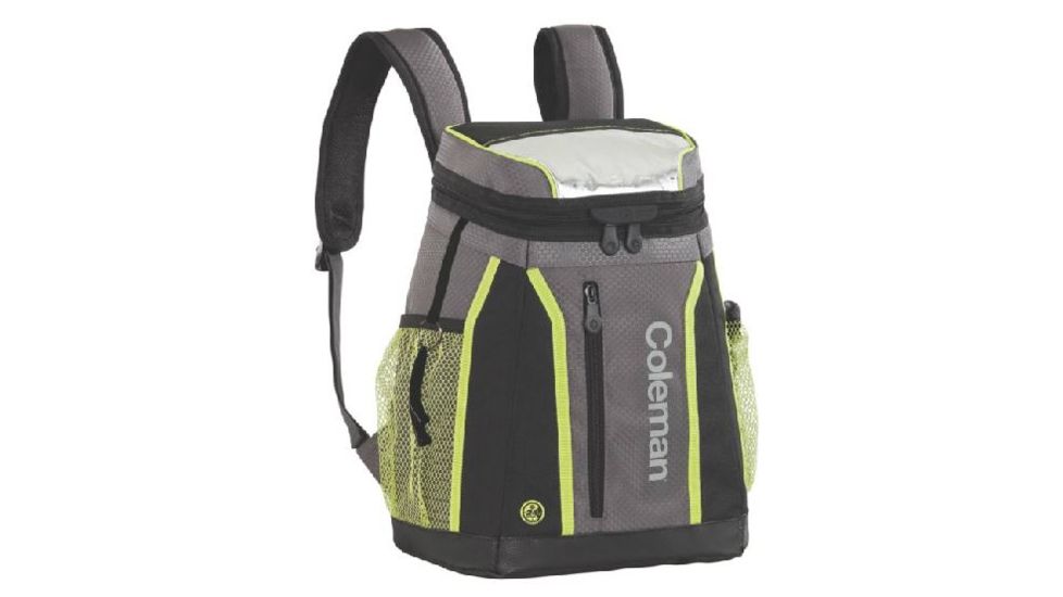 Coleman Maverick Ultra 18 Can Backpack Soft Cooler, Black / Lime 2000025146