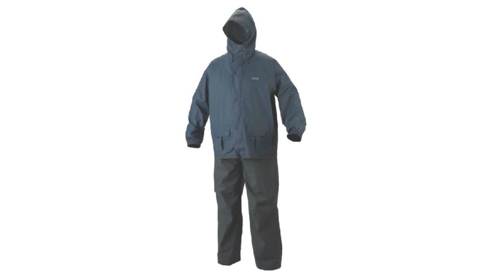 Coleman Men's Basin PVC / Polyester Rain Suit, Navy / Grey, Medium 2000020425