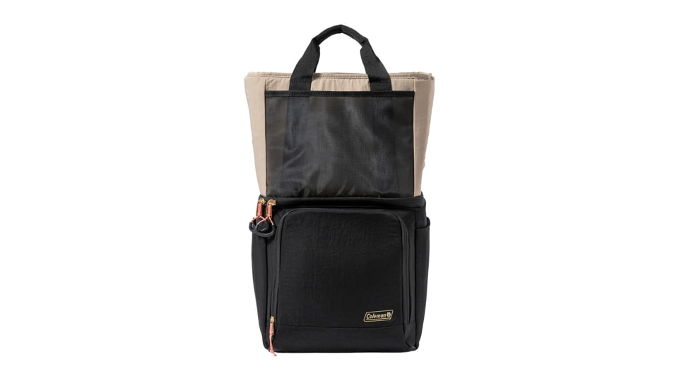 Coleman Now 20 Can Backpack Cooler, Black/Sand, CM1010810002-28