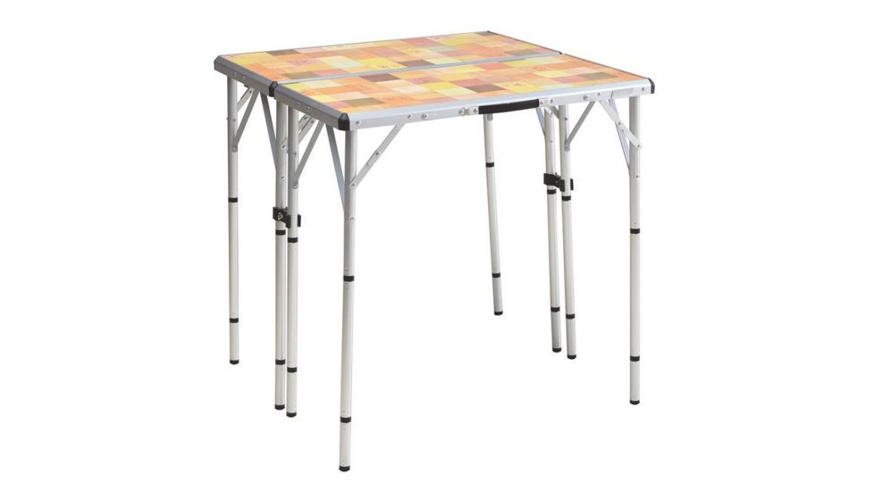 Coleman Pack-Away Outdoor 4-In-1 Table, Mosaic Laminate Top, 3 Adjustable Heights 2000020277