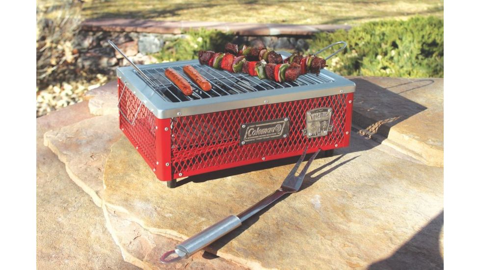 Coleman Park Series Table Top Charcoal Grill, Red 2000019520