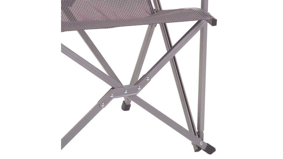 Coleman Patio Sling Chair, Cup Holder /Aluminum, Gray, Seat 23.5 in 2000020294