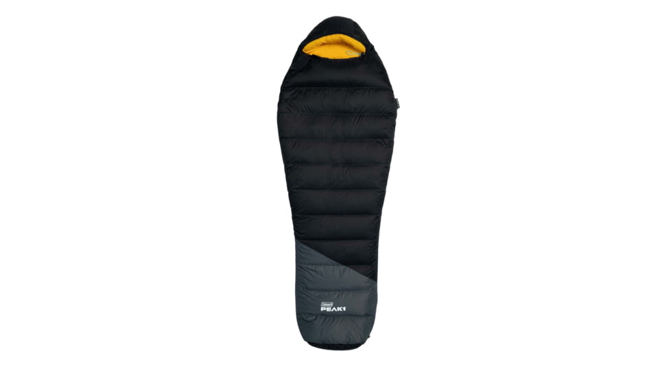 Coleman PEAK1 Long RDS Sleeping Bag, 20F Long, Black, CM1010410015-7