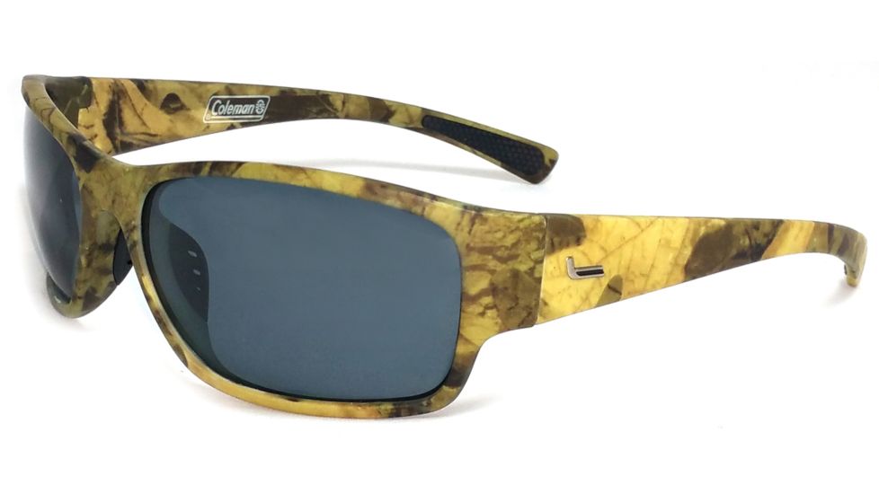 Coleman Predator Sunglasses, Green Camouflage Frame, Smoke Lens Lens, Polarized, C6053-C1