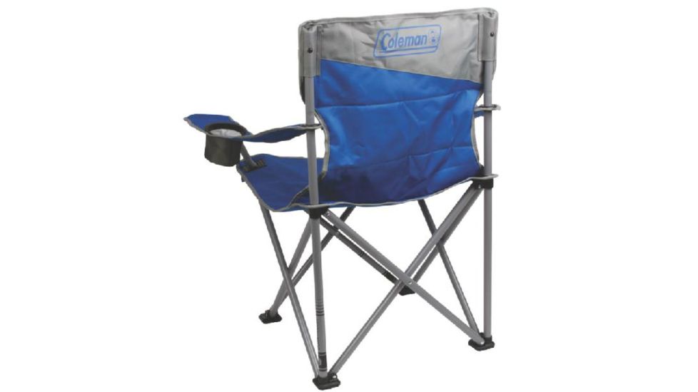 Coleman Quad Oversized Chair, Cell Phone Sleeve, Side Media Sleeve, Weight Capacity 600 lb, Blue 2000026491