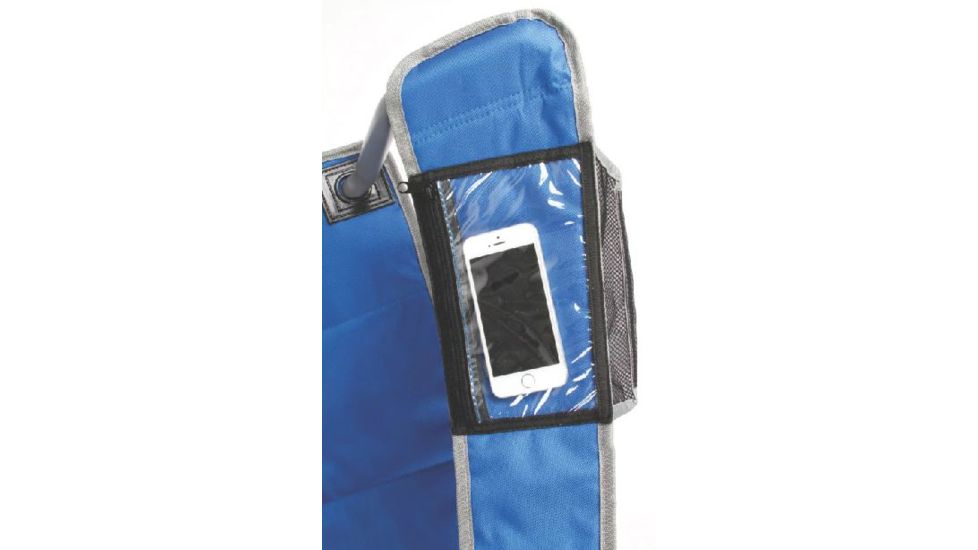 Coleman Quad Oversized Chair, Cell Phone Sleeve, Side Media Sleeve, Weight Capacity 600 lb, Blue 2000026491