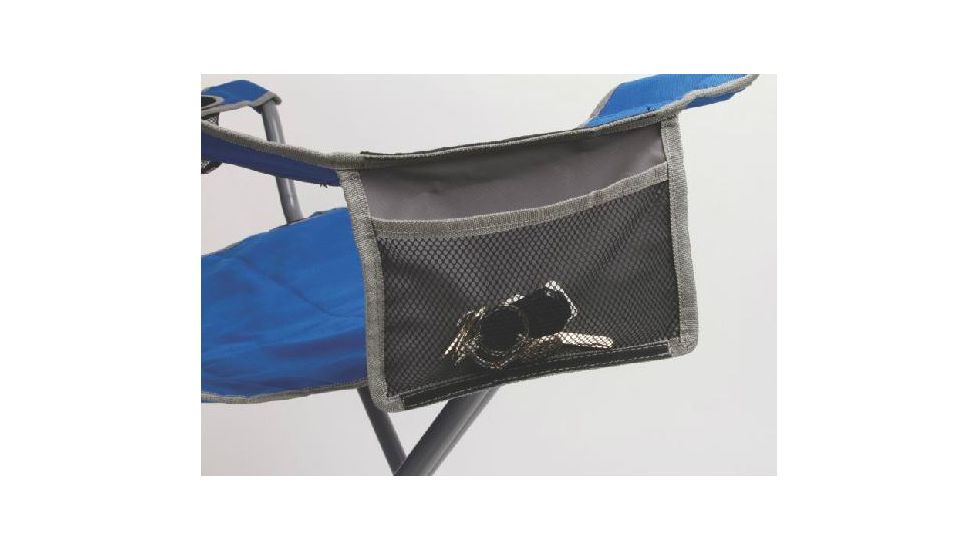 Coleman Quad Oversized Chair, Cell Phone Sleeve, Side Media Sleeve, Weight Capacity 600 lb, Blue 2000026491
