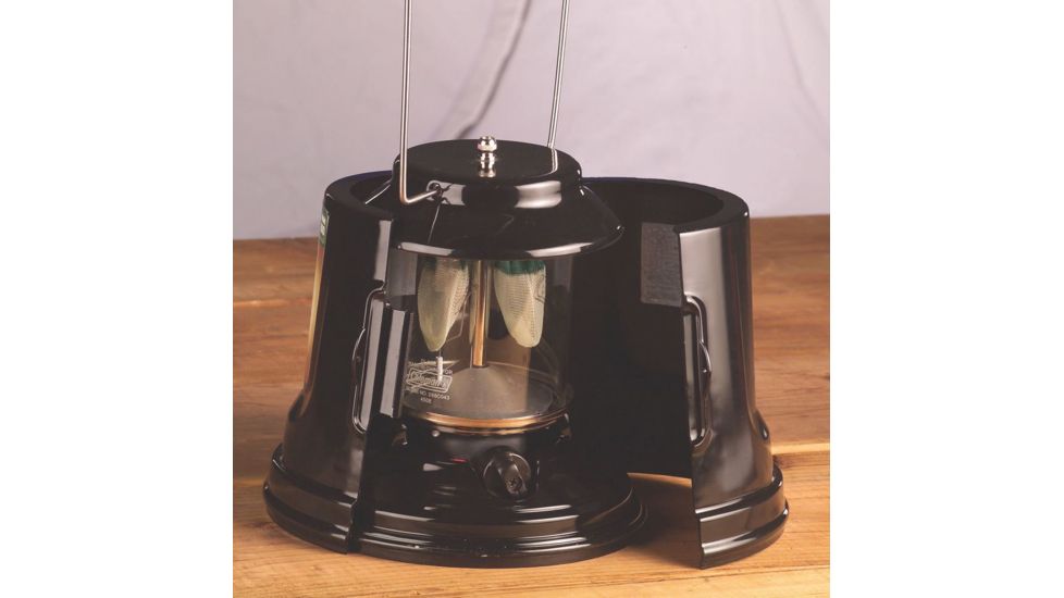 Coleman QuickPack 2 Mantle Propane Lantern W/ Case, 1000 Lumens on High Cast,  Adjustable Brightness, Black 2000026516