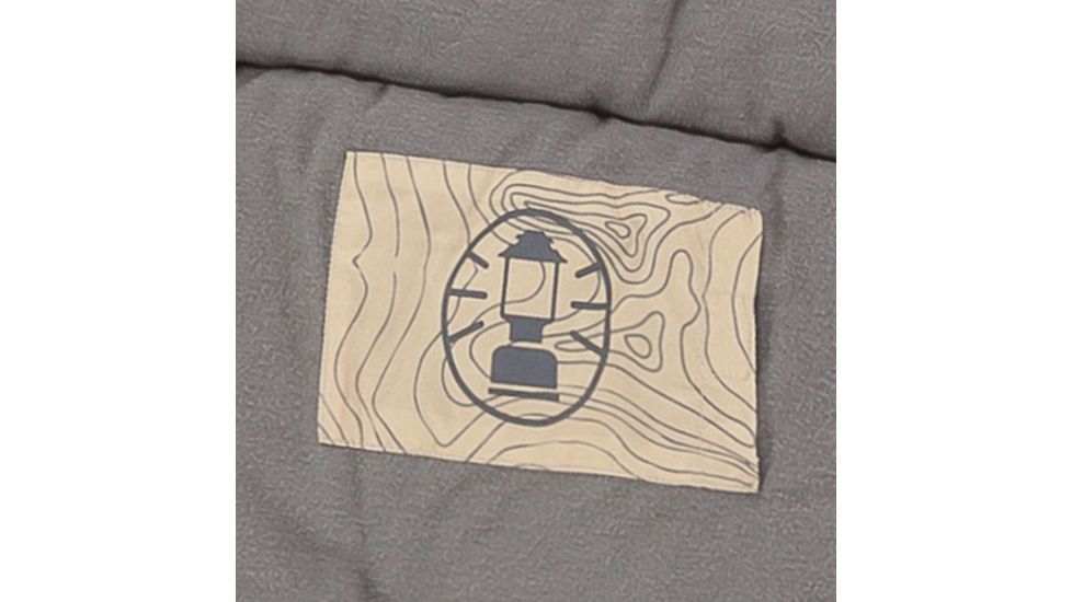 Coleman Rect 30 Big-N-Tall Oversized Sleeping Bag, Interior Tuck Pocket, Machine Washable, Gray / Tan, 84 x 40 in 2000025731