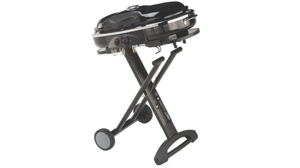 Coleman Roadtrip LXX Propane Grill, Collapsible Stand W/ Wheels, Built In Thermometer, 22,000 BTU, Black, 285 Sq In Cooking Area 2000020945