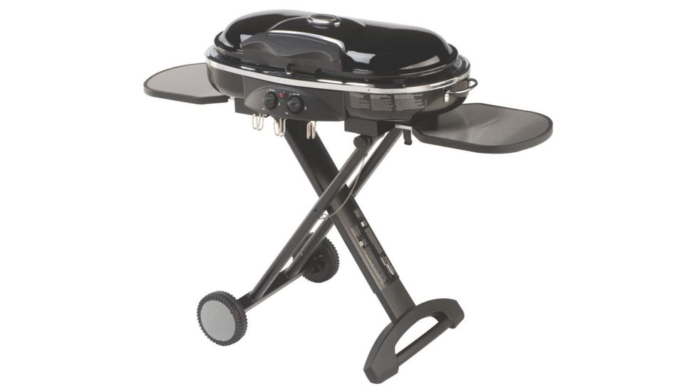 Coleman Roadtrip LXX Propane Grill, Collapsible Stand W/ Wheels, Built In Thermometer, 22,000 BTU, Black, 285 Sq In Cooking Area 2000020945
