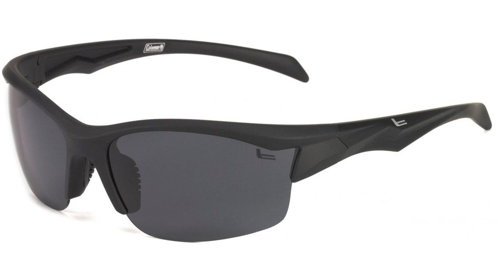 Coleman Rock Climber Sunglasses, Matte Black Frame, Smoke Lens Lens, Polarized, C6036-C1