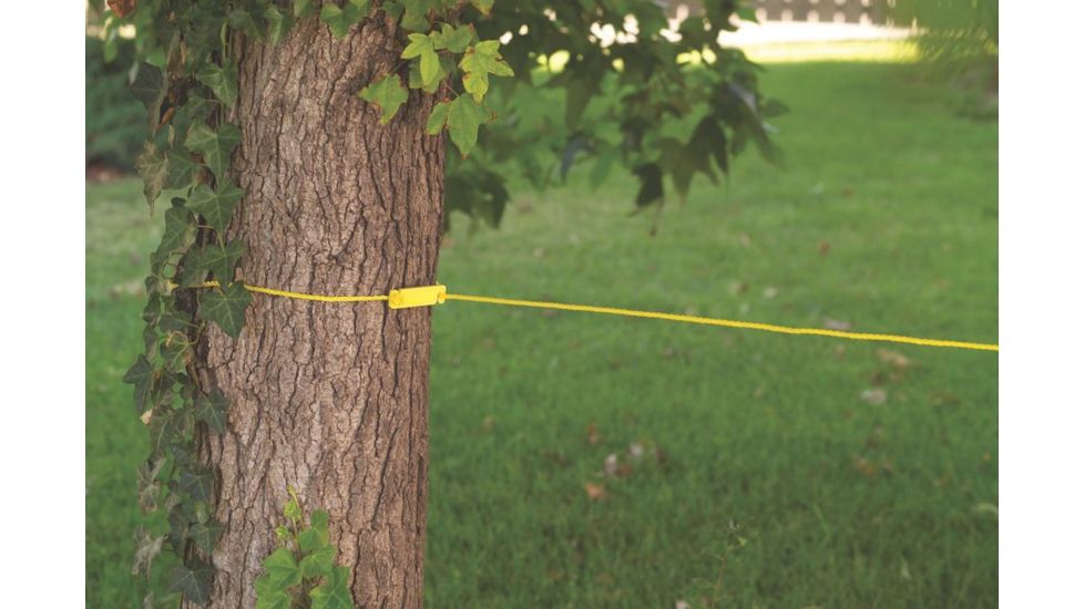 Coleman Rope Clothesline W/ Plastic Hook End, 2 Plastic Slides, Yellow, 25 Ft 2000014873
