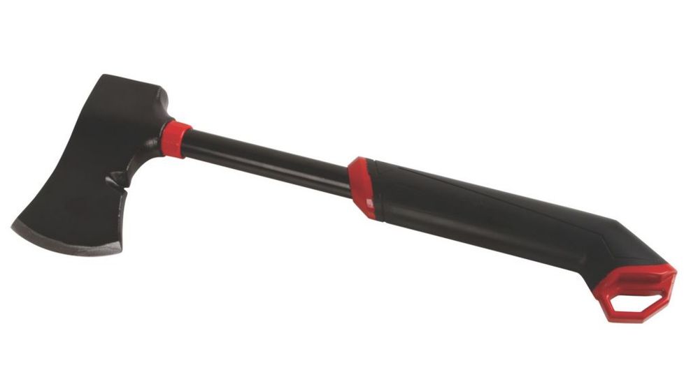 Coleman Rugged Axe W/ Nail Puller, High-Carbon Steel Head, Full Tang Steel Shaft, Black / Red Handle 2000025197
