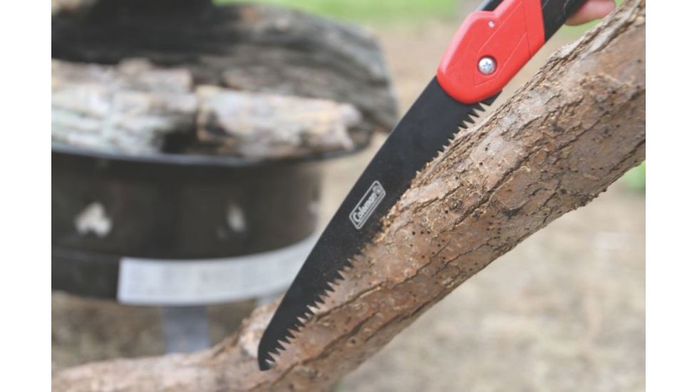 Coleman Rugged Folding Saw, Steel Blade, Red / Black, Length 16 in 2000025203