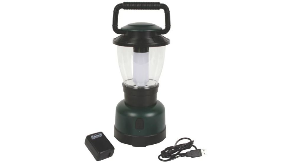 Coleman Rugged Rechargeable 400L LED Lantern, Li-Ion, Green / Black 2000020190, EDEMO1