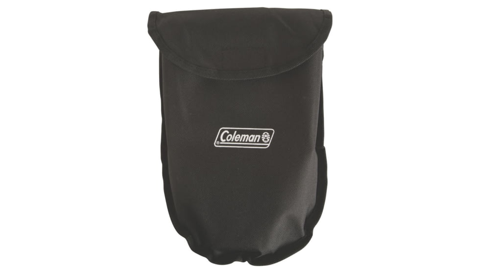 Coleman Rugged Tri-Fold Folding Camp Shovel, Steel Construction, Black / Red, Unfolded Length-23 in, Folded Length-10in 2000025200
